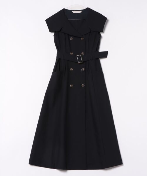 「31 Sons de mode」 ノースリーブワンピース 38 ネイビー レディース_画像2