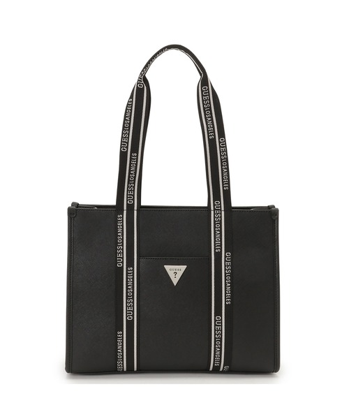 Y2K A4対応 GUESS トートバッグ ブラック シルバー ゲス C90 GUESS（ゲス） トートバッグ JACKIE Tote トートバッグ レディース