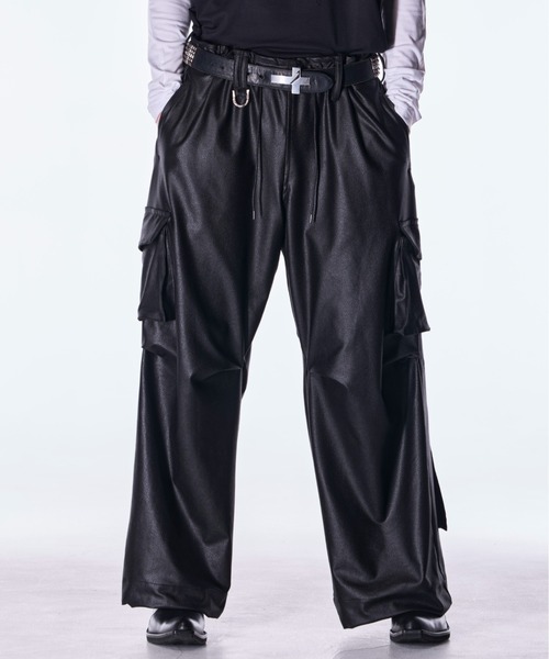 ワイドパンツ カーゴパンツ kiryuyrik/キリュウキリュウ/Emboss Silley Jersey Cargo Pants メンズの画像