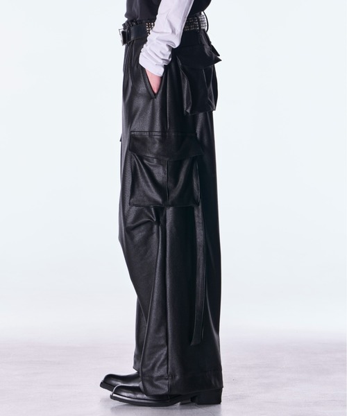 ワイドパンツ カーゴパンツ kiryuyrik/キリュウキリュウ/Emboss Silley Jersey Cargo Pants メンズの画像