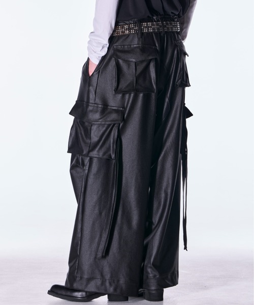 ワイドパンツ カーゴパンツ kiryuyrik/キリュウキリュウ/Emboss Silley Jersey Cargo Pants メンズの画像