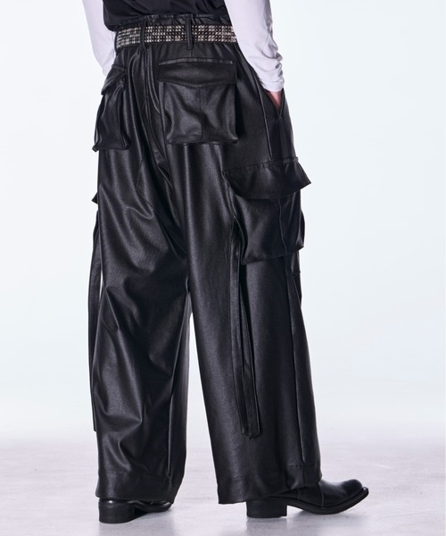 ワイドパンツ カーゴパンツ kiryuyrik/キリュウキリュウ/Emboss Silley Jersey Cargo Pants メンズの画像