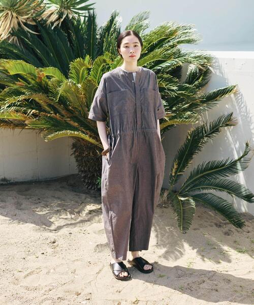 かぐれ パンツ 「2サイズ展開」ワイドオールインワン レディース