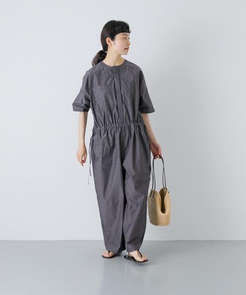 かぐれ インディゴ デニムサロペット オールインワン パンツ ワイド　綿 かぐれ オールインワン 「2サイズ展開」ワイドオールインワン