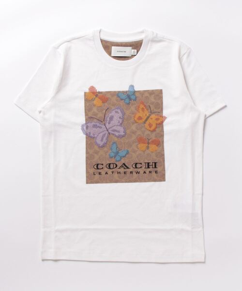 COACH（コーチ） 半袖Tシャツ MEDIUM ホワイト系その他 レディース