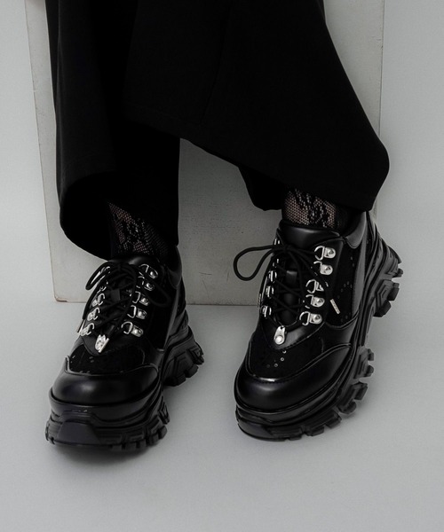 「HARE」 ローカットスニーカー LARGE ブラック レディース_画像6