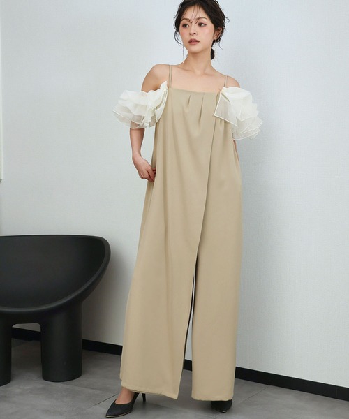 GIRL DRESS FOR NOW パーティードレス パンツドレス フリルラップ