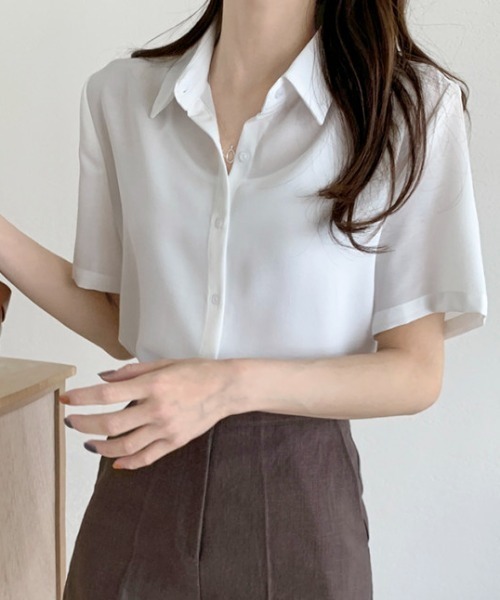 「ECLIN」 半袖シャツ FREE ベージュ レディース_画像4