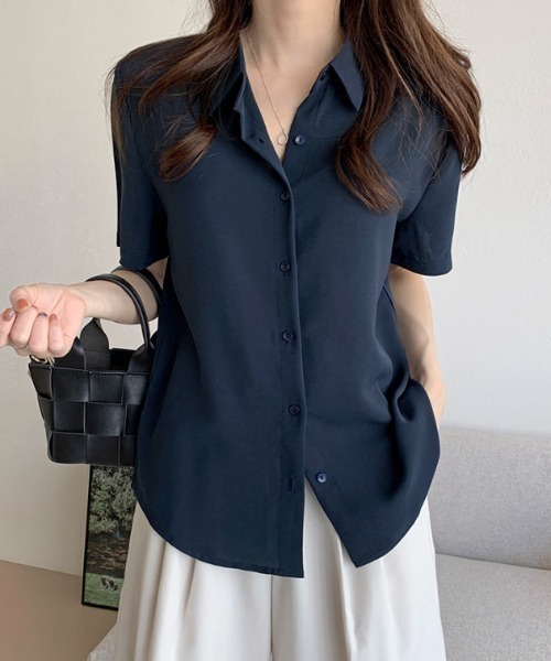「ECLIN」 半袖シャツ FREE ベージュ レディース_画像6