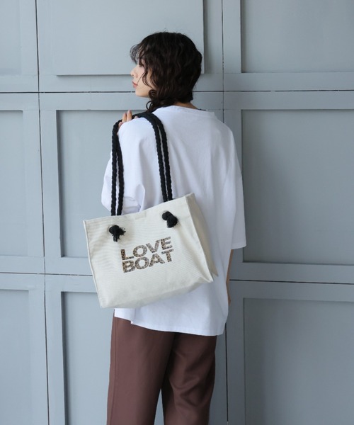 「LOVE BOAT」 トートバッグ FREE アイボリー レディース_画像6