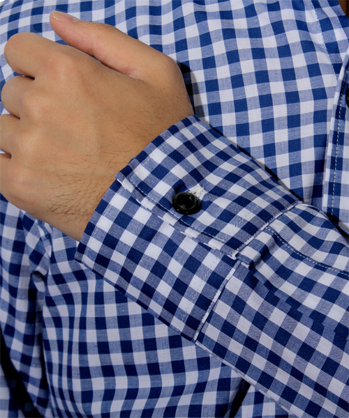 8 シャツ ギンガムチェック 長袖シャツ 日本製 メンズ レディース