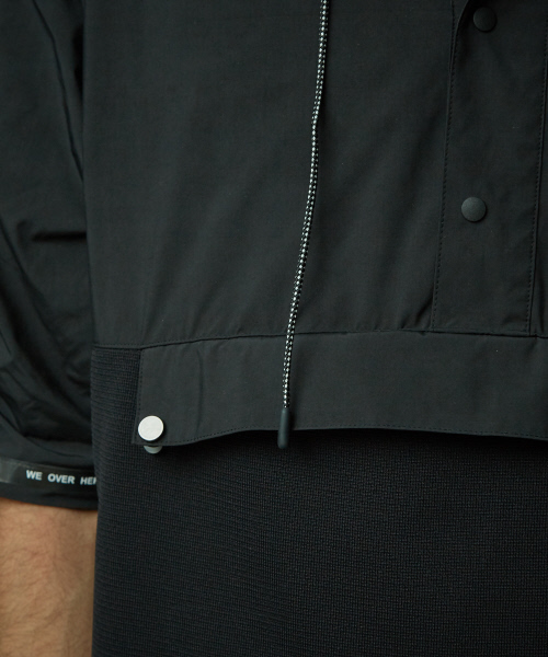 【SPALDINGコラボ】ニットコンビアノラックパーカー48 5351 POUR LES HOMMES パーカー 「SPALDINGコラボ」ニットコンビ