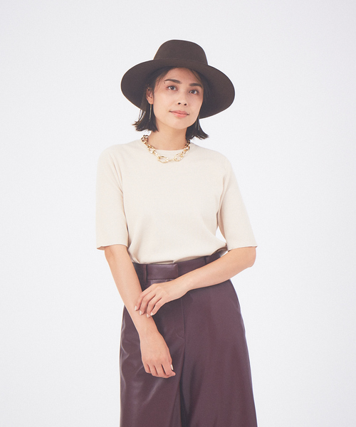 qualite（カリテ） ニット セーター ウォッシャブルクルーネックニット