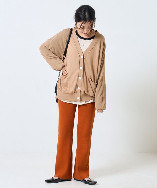freak's store ベージュカーディガン 本日限定値下げ！ FREAK'S STORE（フリークスストア） カーディガン フリ- ベージュ