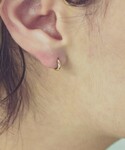 フープ ピアス K18YG フープ ピアス レ...の詳細画像3