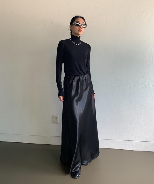Didot.showroom スカート シャイニーサテンフレアスカート : ZOZOTOWN