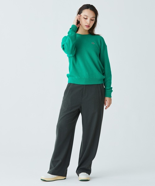 ニット セーター 「LACOSTE」AF9545 レディース プレーンVネックニットカーディガン AF9545L - ラコステ