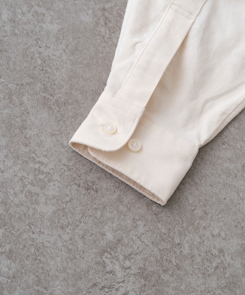 BRICK＆SONS シャツ リラックスワイドヨークシャツ「ベージュ