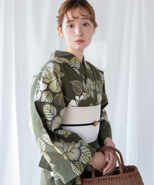 浴衣 「二橋染工場」注染こだわり浴衣2点セット レディース 美品【二