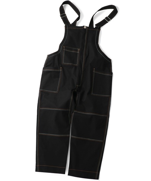 black オーバーオール　ジムマスター　デカポケ　キャンプ overall gym master オーバーオール サロペット ガーメントウォッシュ