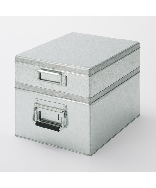 無印トタンボックス大に入ったお菓子のセット♪ 無印良品（MUJI） 収納 トタンボックス 大 高さ8．5cmタイプ