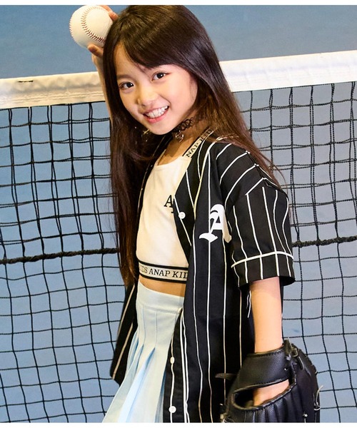 【Anne 】ロゴ入りホースビット フラップ ANAP kids ジュニアブラ スポーツブラ ロゴラインブラトップ