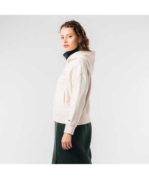 LACOSTE パーカー ボアワニロゴスウェットジップフーディー
