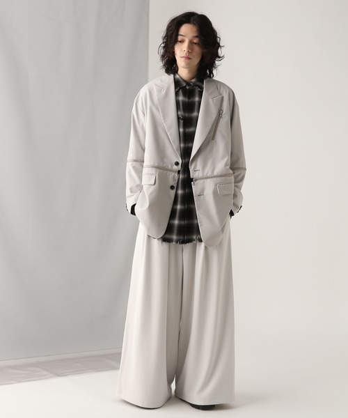 ジャケット テーラードジャケット エルボーZIPジャケット(HARE) メンズ  