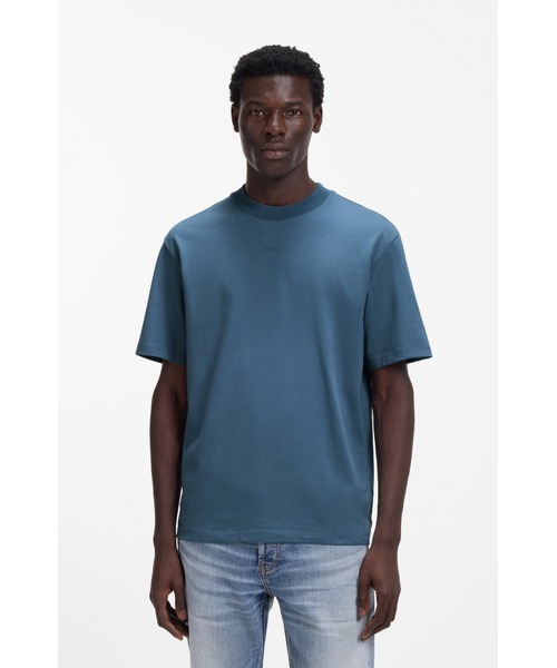 HUGO tシャツ コットンジャージー ロゴプリント リラックスフィット T