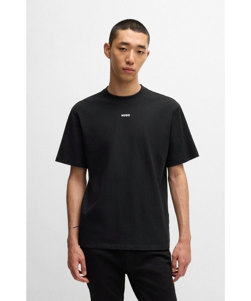 【超大人気】Hugo Boss ロゴプリント リラックスフィットTシャツ HUGO tシャツ HUGOロゴプリント リラックスフィット コットンT