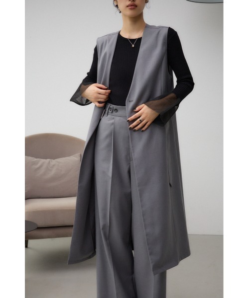 ★新品・タグ付き★Ceu azul　ロングベスト　ジレ　黒　ブラック　M-L 新品・タグ付き Ceu azul ロングベスト ジレ 黒 ブラック M-L｜Yahoo