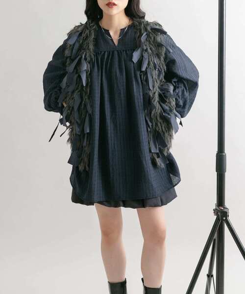 KBF（ケービーエフ） ワンピース ドロストスリーブミニワンピース