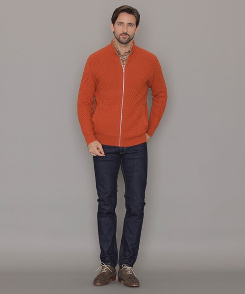 MACKINTOSH LONDON セーター ニット ロービングウールフルジップ