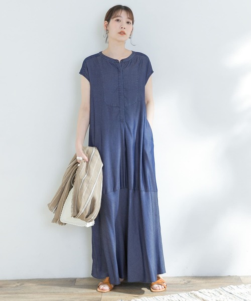 「F by ROSSO」 ノースリーブワンピース 38 ライトブルー レディース_画像8