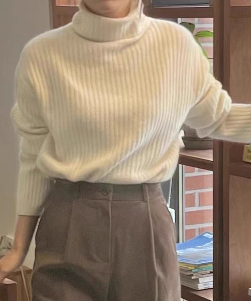 sakishimatokyo ニット セーター アクリル混ベーシックハイネック