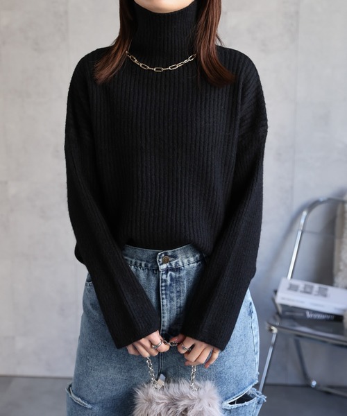 sakishimatokyo ニット セーター アクリル混ベーシックハイネック