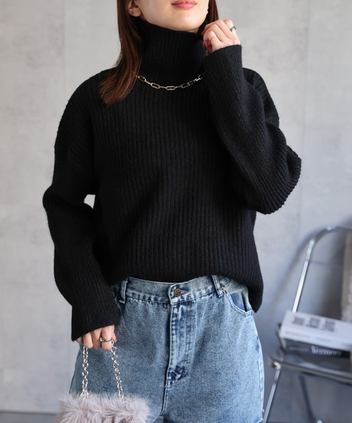 sakishimatokyo ニット セーター アクリル混ベーシックハイネック