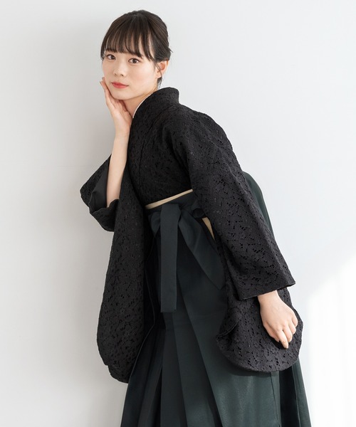 着物 卒業式 レース生地が優美なレディース袴4点セット （着物・襦袢・下帯・袴） レディース_5