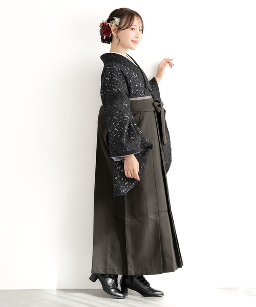 着物 卒業式 レース生地が優美なレディース袴4点セット （着物・襦袢・下帯・袴） レディース_17