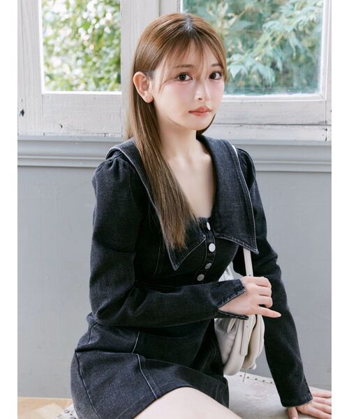 【新品未使用・完売品】　EATME デニム半袖ワンピース b122-1.jpg