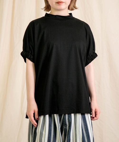 prit Tシャツ prit tシャツ 「prit」 コンパクト天竺 モックネック袖ゴムPO