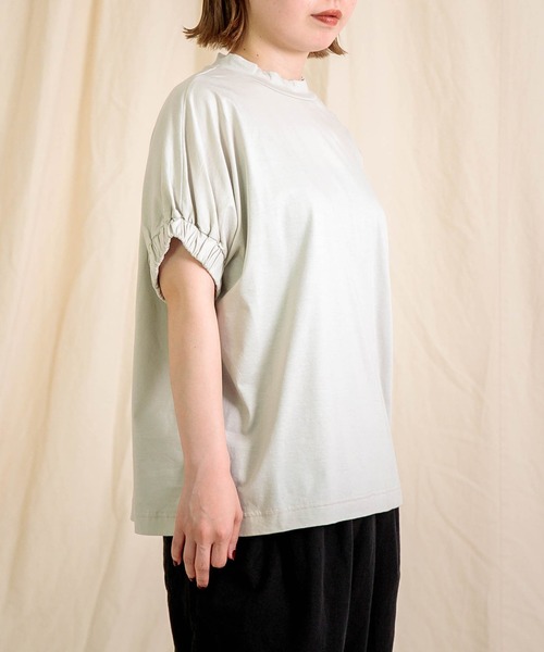 prit Tシャツ prit tシャツ 「prit」 コンパクト天竺 モックネック袖ゴムPO