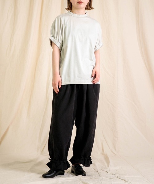 prit tシャツ 「prit」 コンパクト天竺 モックネック袖ゴムPO