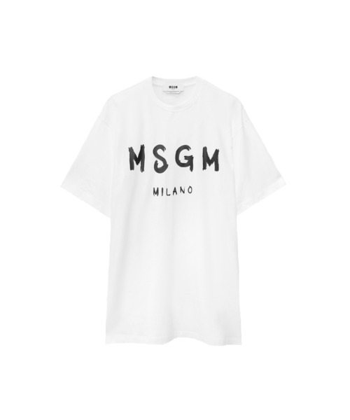 MSGM ワンピース 「Basic Color」MSGM ブラッシュロゴ Tシャツ