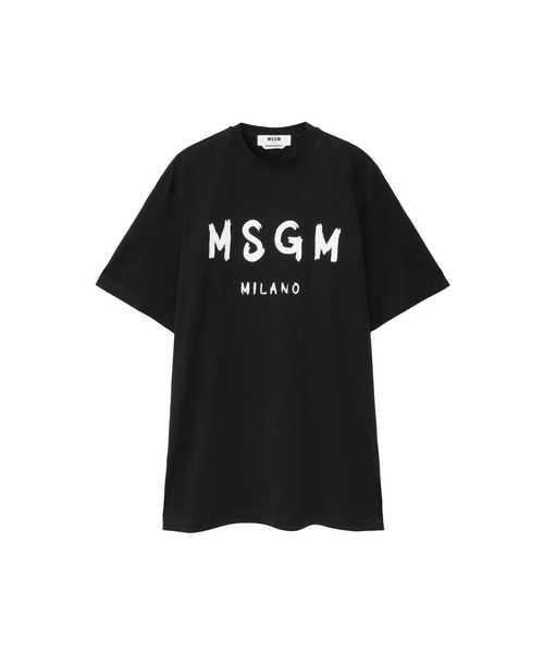 msgm ワンピース MSGM ワンピース 「Basic Color」MSGM ブラッシュロゴ Tシャツ
