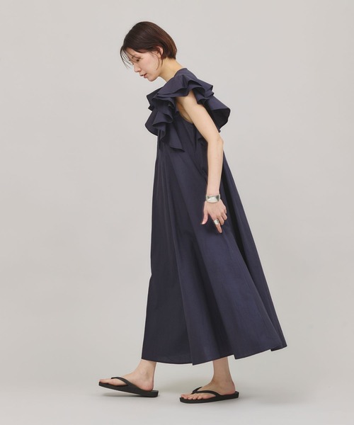カレンソロジー　ポプリンラッフルブラウス Curensology ポプリンラッフルブラウス カレンソロジー トップス