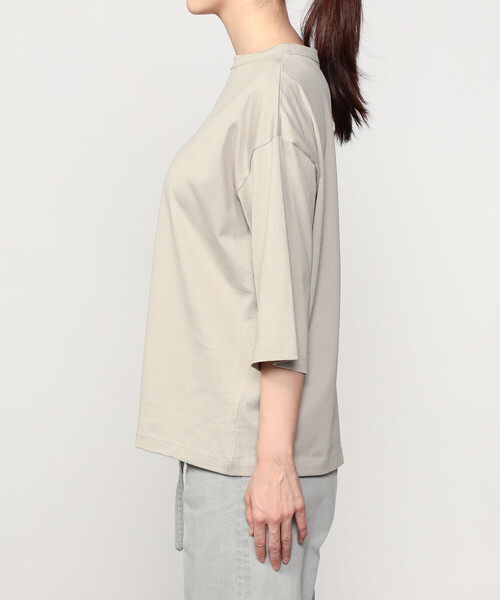 tシャツ handvaerk | 60/2 ボトルネックTシャツ SOLID WOMEN レディース handvaerk | 60/2 ボトルネックTシャツ SOLID WOMEN（Tシャツ