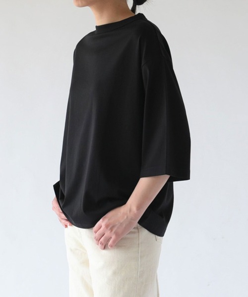 tシャツ handvaerk | 60/2 ボトルネックTシャツ SOLID WOMEN レディース handvaerk tシャツ | 60/2 ボトルネックTシャツ WOMEN
