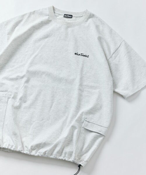 tシャツ 限定展開 WILD THINGS×FREAK'S STORE/ワイルドシングス 別注 ビッグシルエット サイドポケット ヘムコード Tシャツ | FREAK'S STORE | 20