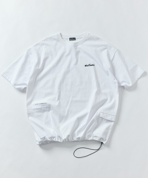 tシャツ 限定展開 WILD THINGS×FREAK'S STORE/ワイルドシングス 別注 ビッグシルエット サイドポケット ヘムコード Tシャツ | FREAK'S STORE | 19